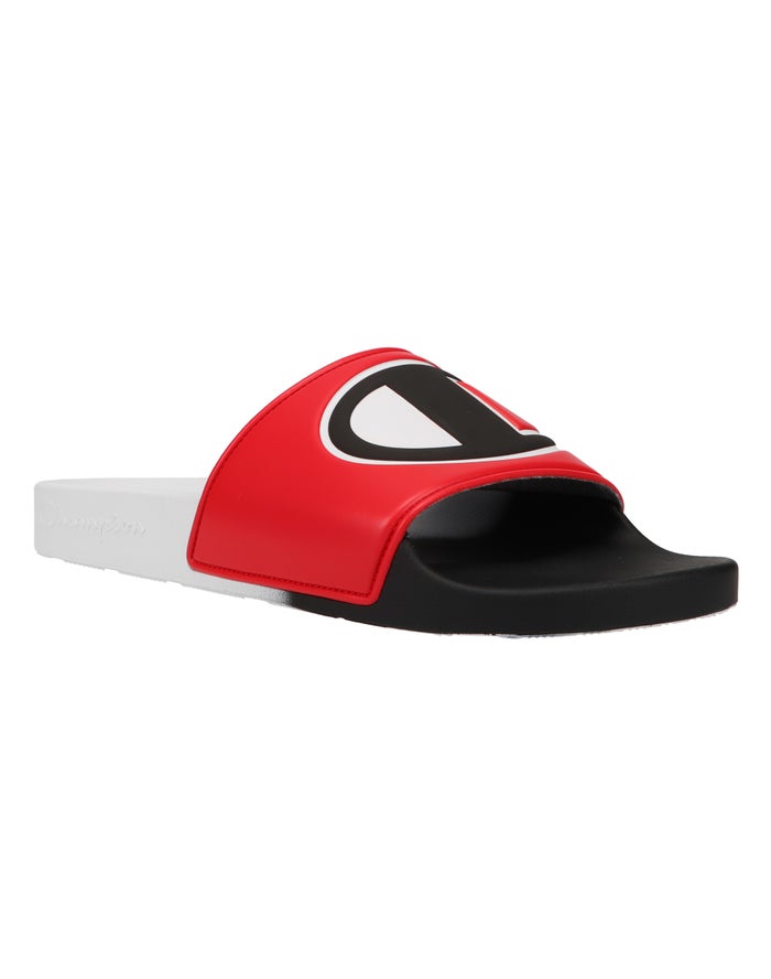 Champion Mens Slides NZ - Ipo Split Red/White ( 7965-ARYKP )